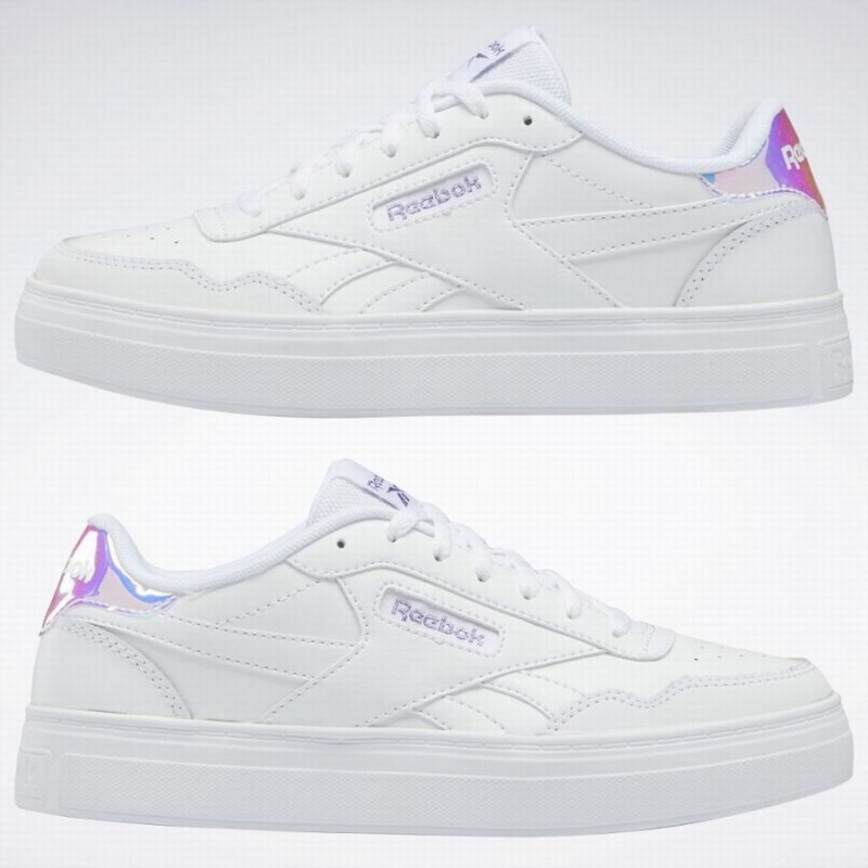 Reebok Court Advance Bold Women's Lifestyle Shoes White Purple | BDY6792BP