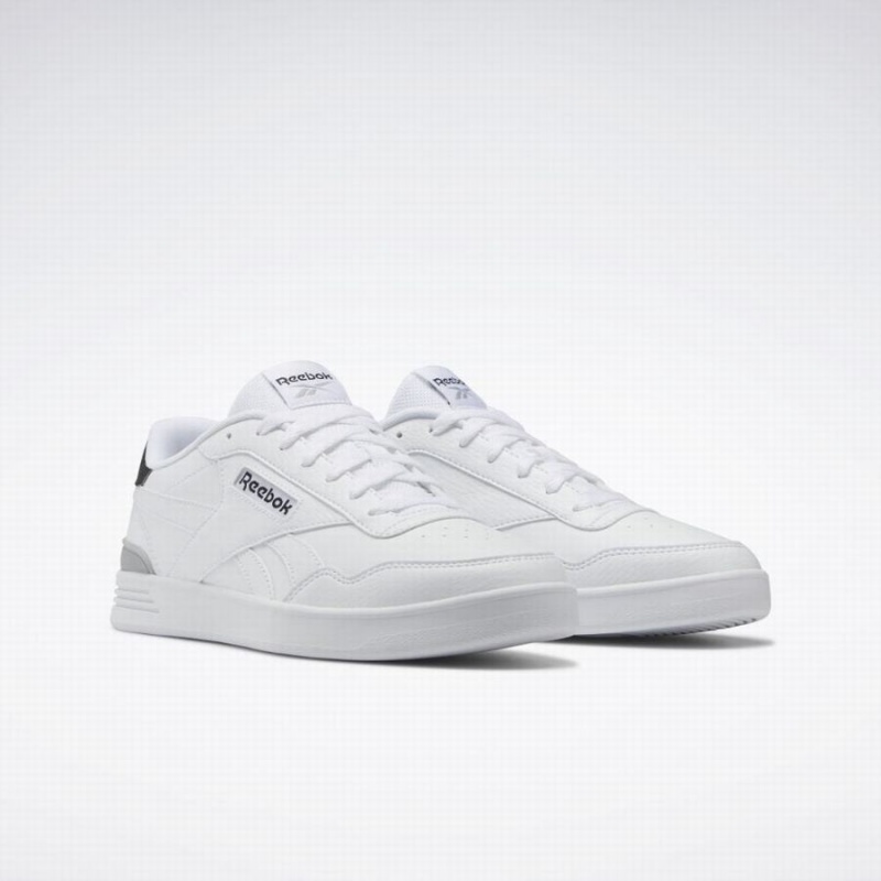 Reebok Court Advance Clip Men's Lifestyle Shoes White Black Grey | UZV1874QG