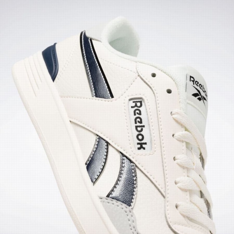 Reebok Court Advance Clip Women's Lifestyle Shoes White Grey Navy | ULC9156BY