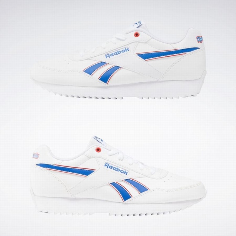 Reebok Court Advance Clip Women's Lifestyle Shoes White Deep Blue Red | UNB4046QR