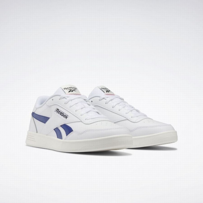 Reebok Court Advance Men's Lifestyle Shoes White Deep Blue | BPQ8891GL