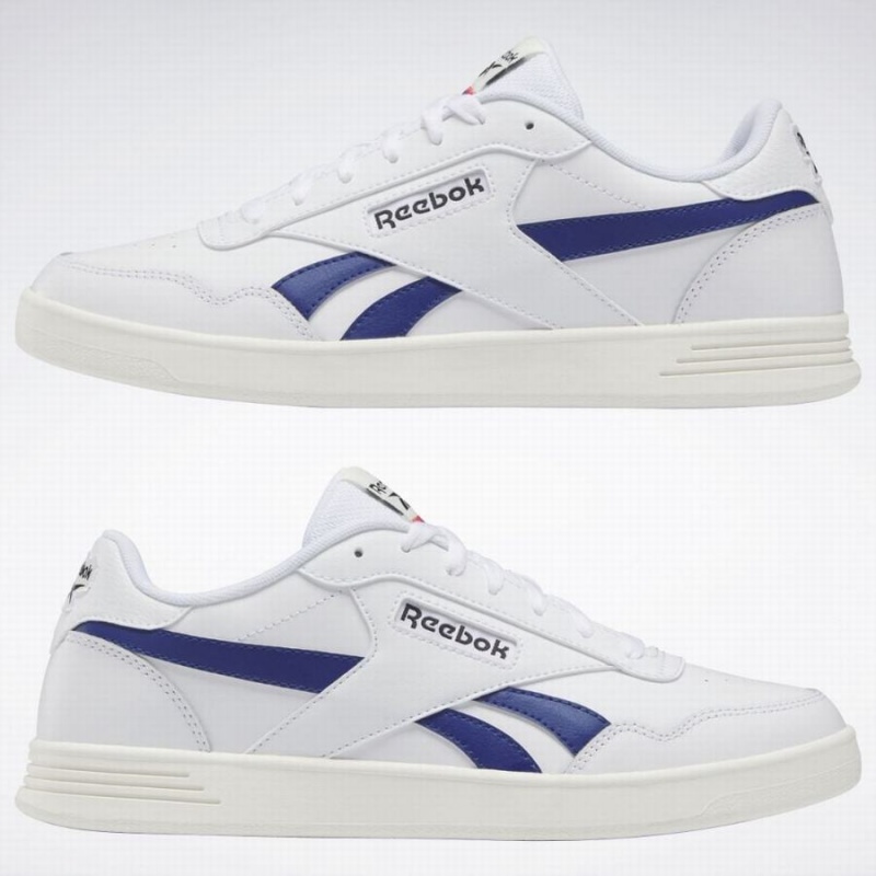 Reebok Court Advance Men's Lifestyle Shoes White Deep Blue | BPQ8891GL