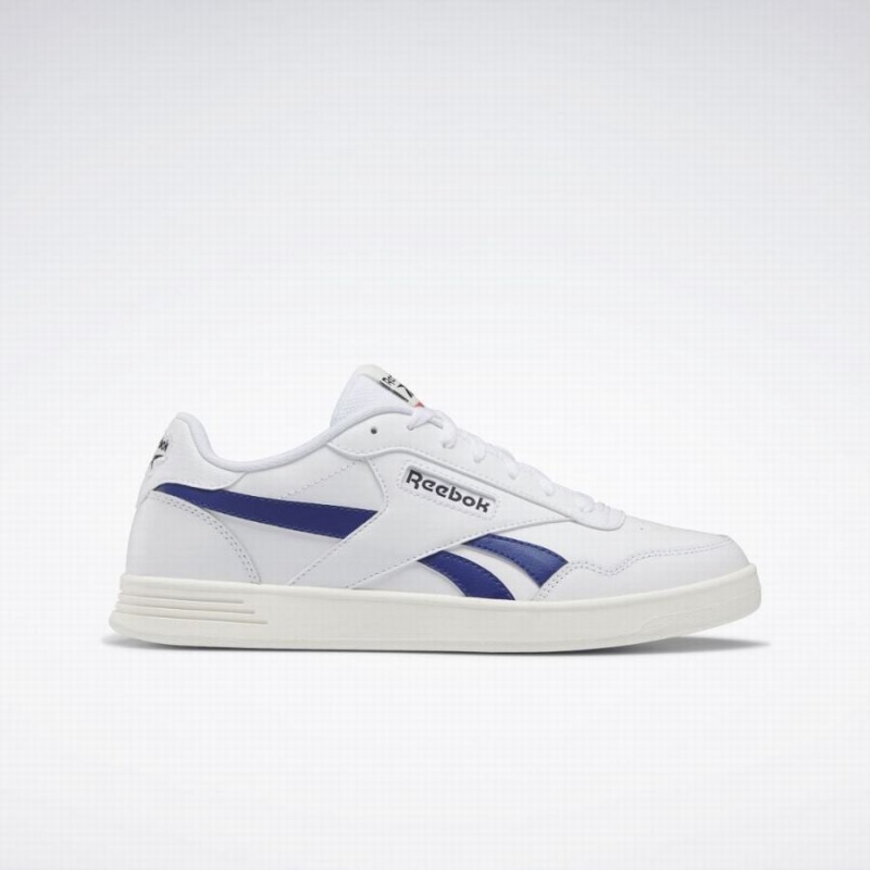 Reebok Court Advance Men\'s Lifestyle Shoes White Deep Blue | BPQ8891GL