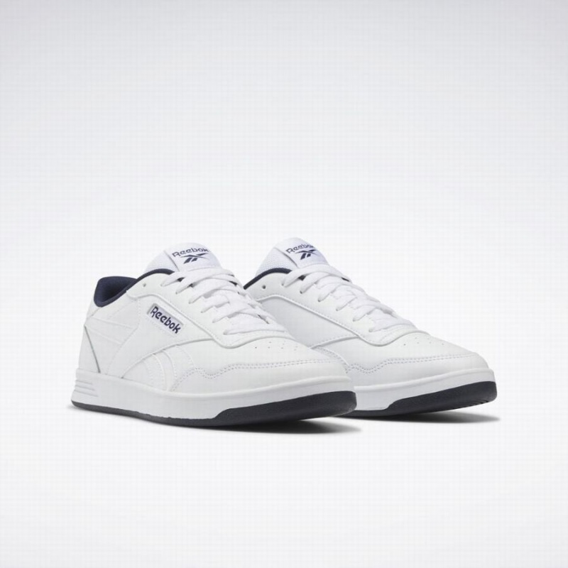 Reebok Court Advance Men's Lifestyle Shoes White Navy | FEF6978TU