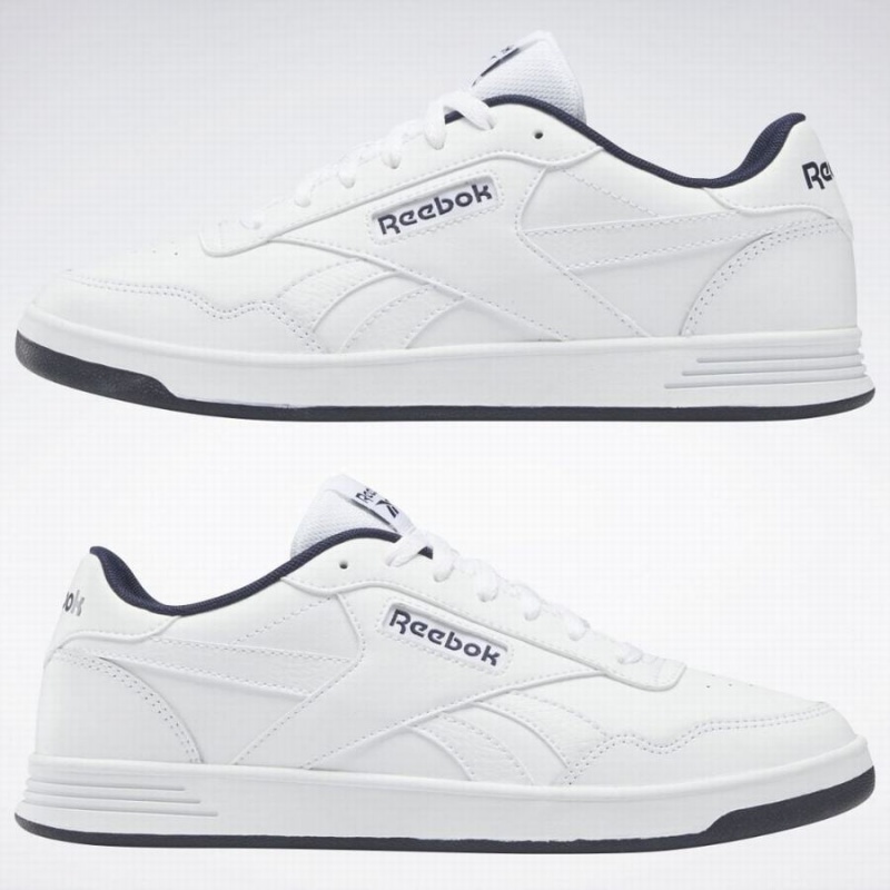 Reebok Court Advance Men's Lifestyle Shoes White Navy | FEF6978TU