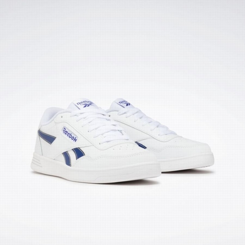 Reebok Court Advance Men's Lifestyle Shoes White Deep Blue Navy | WPP5847IW