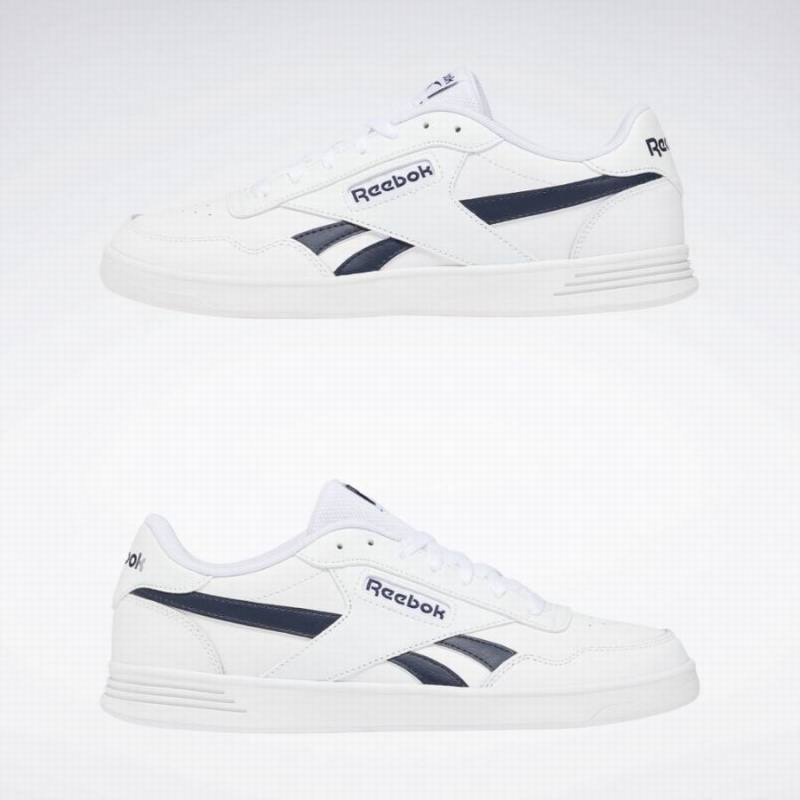 Reebok Court Advance Women's Lifestyle Shoes White Navy | GKF5150RW