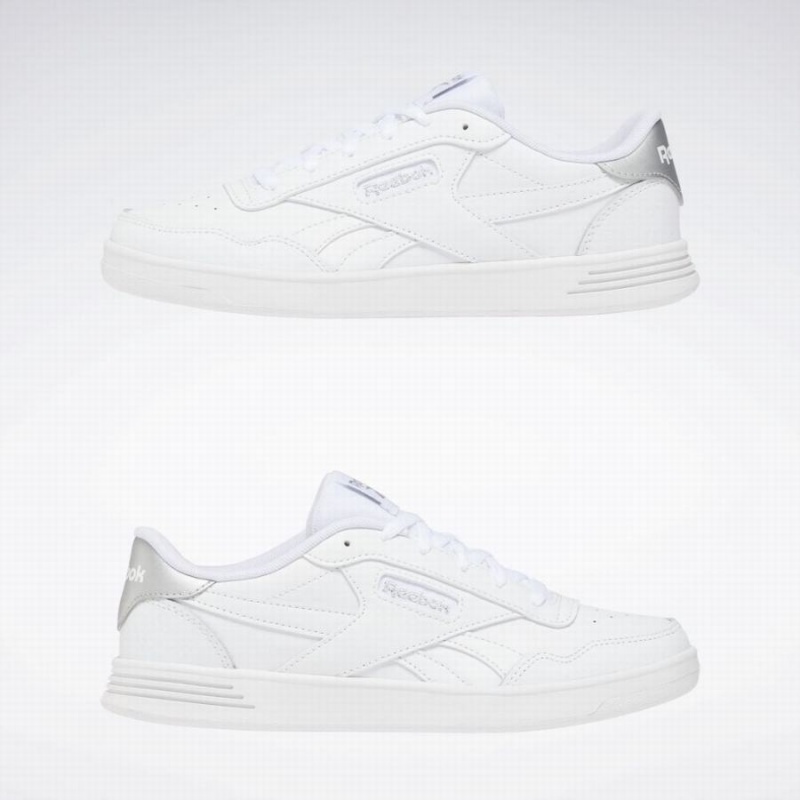 Reebok Court Advance Women's Lifestyle Shoes White Silver Metal | BKA11100ZZ