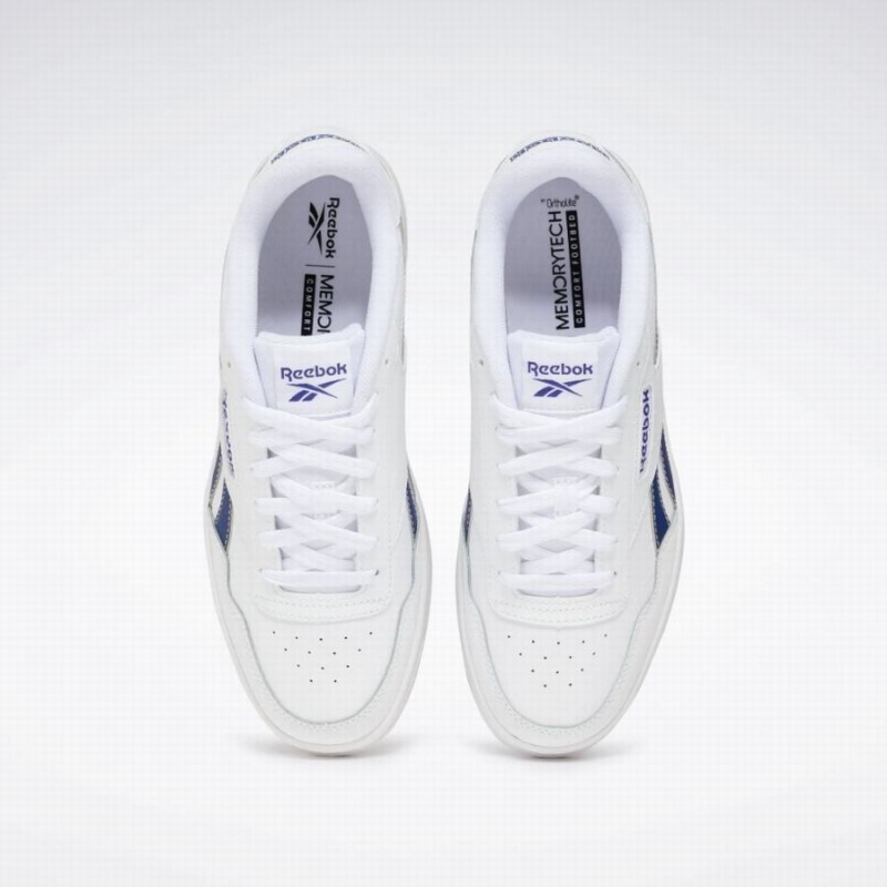 Reebok Court Advance Women's Lifestyle Shoes White Deep Blue Navy | EOH1836NZ