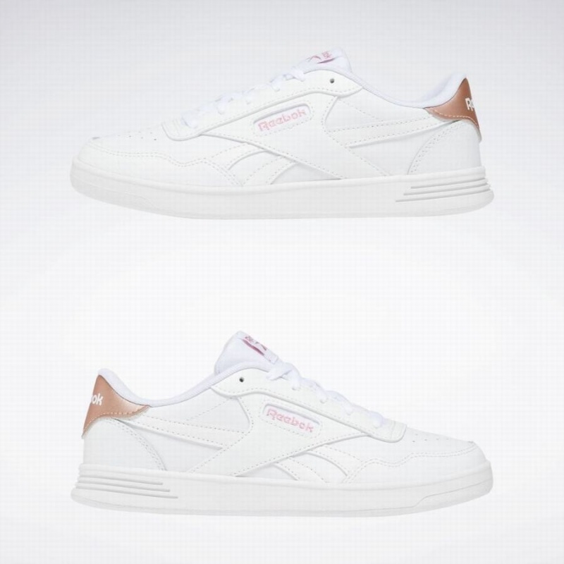 Reebok Court Advance Women's Lifestyle Shoes White Rose Gold | ZJX7168GY