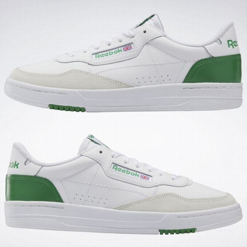 Reebok Court Peak Women's Lifestyle Shoes White Grey Green | TMA1960NH