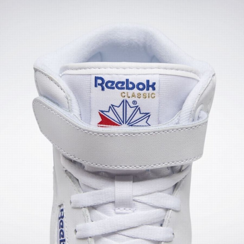 Reebok Ex-o-fit Hi Men's Lifestyle Shoes White Blue | LLU911OV