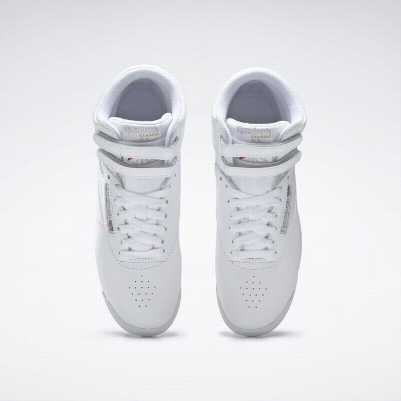 Reebok Freestyle Hi Women's Lifestyle Shoes White Silver | NSV4538SY