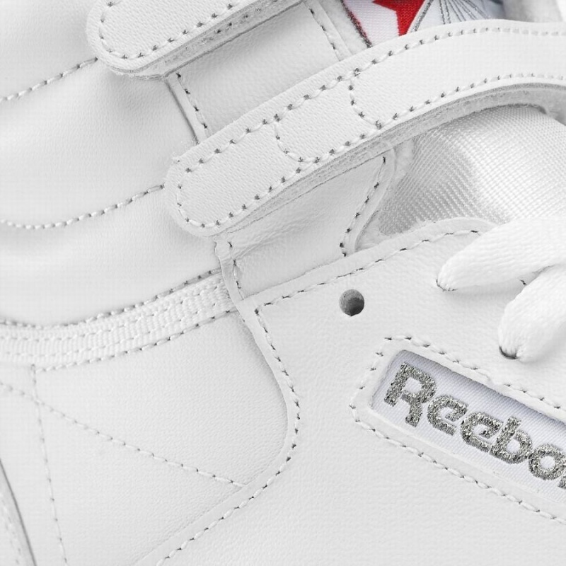 Reebok Freestyle Hi Women's Lifestyle Shoes White Silver | NSV4538SY