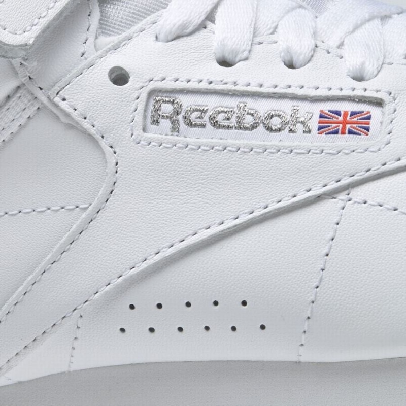 Reebok Freestyle Hi Women's Lifestyle Shoes White Silver | NSV4538SY