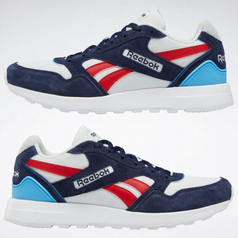 Reebok Gl 1000 Men's Lifestyle Shoes Grey Navy Light Turquoise | CRW912ZS