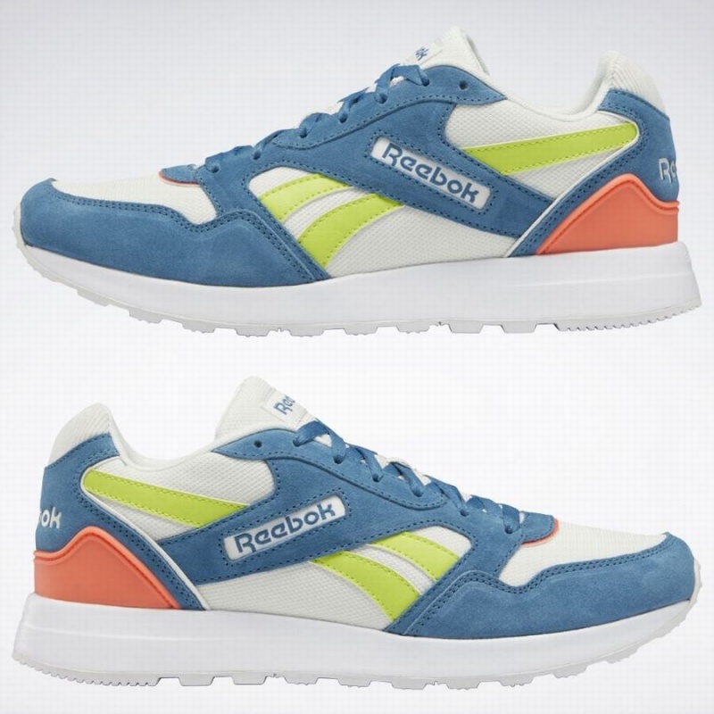 Reebok Gl 1000 Women's Lifestyle Shoes Blue Orange Green White | RWQ9187MN