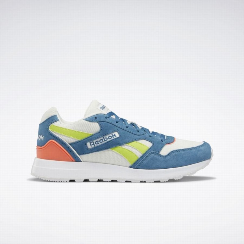 Reebok Gl 1000 Women\'s Lifestyle Shoes Blue Orange Green White | RWQ9187MN