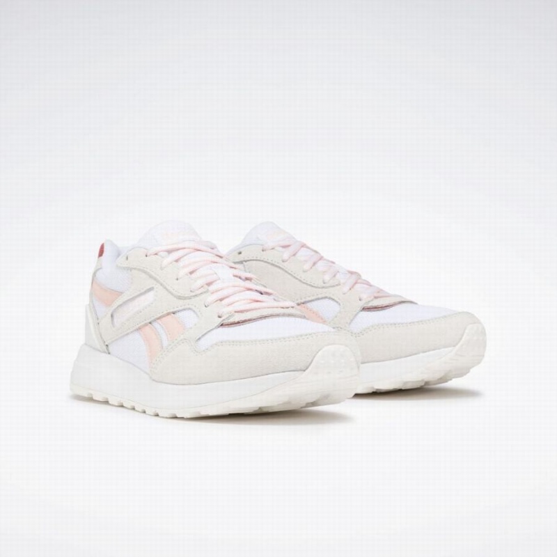 Reebok Gl 1000 Women's Lifestyle Shoes White Rose Pink | TDT4772OT