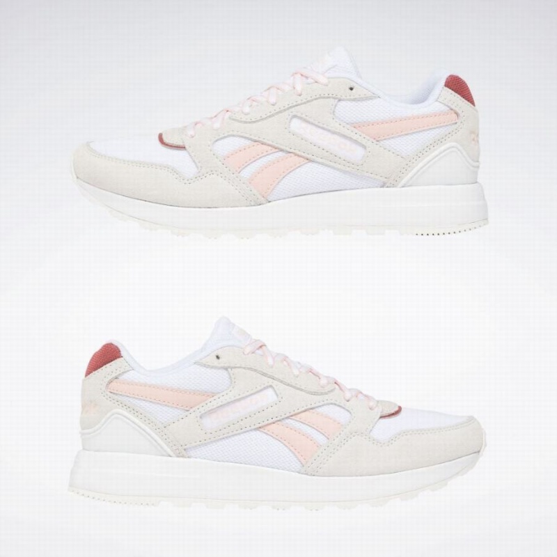 Reebok Gl 1000 Women's Lifestyle Shoes White Rose Pink | TDT4772OT