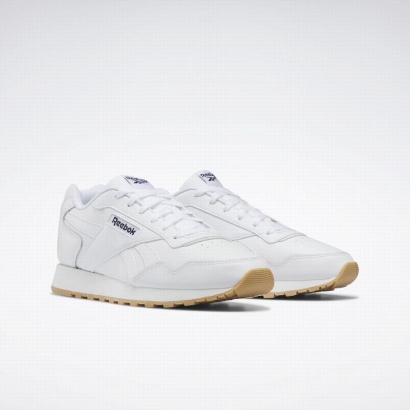 Reebok Glide Men's Lifestyle Shoes White Navy | FGG217NX