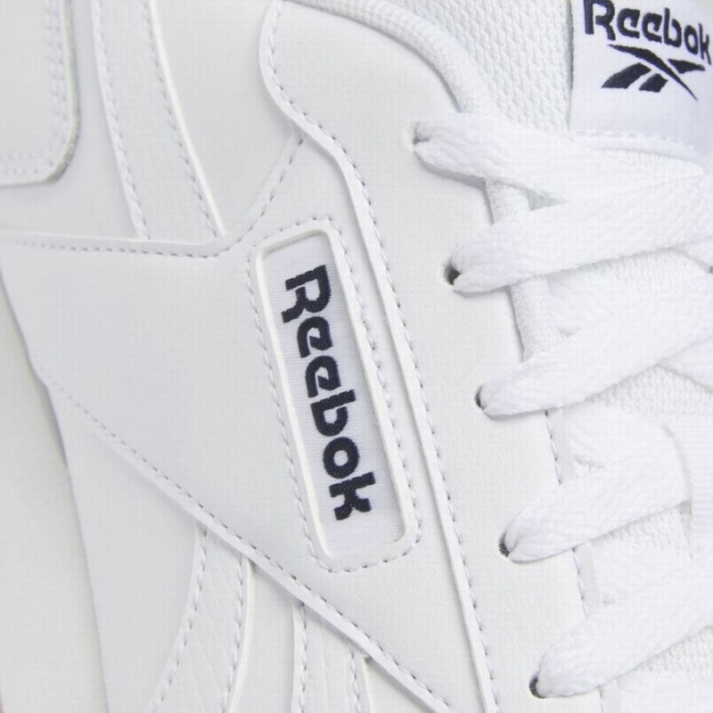 Reebok Glide Men's Lifestyle Shoes White Navy | FGG217NX