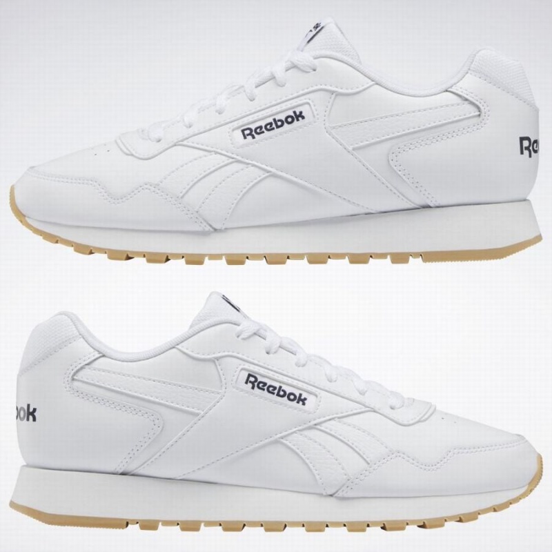 Reebok Glide Men's Lifestyle Shoes White Navy | FGG217NX