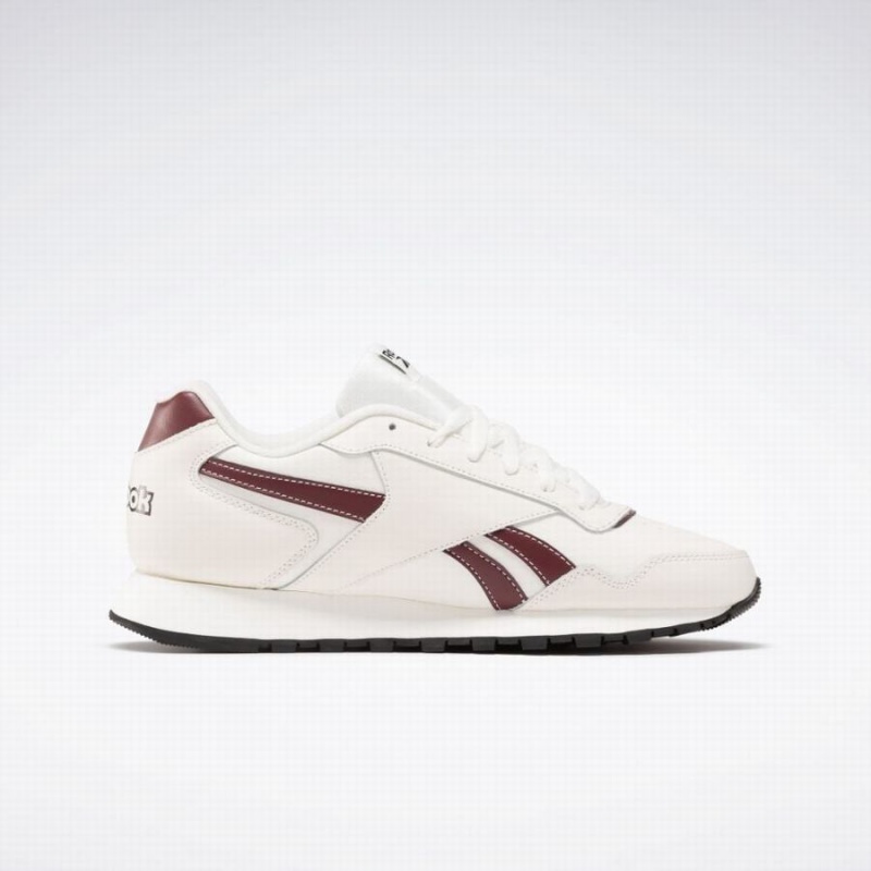 Reebok Glide Men's Lifestyle Shoes White Black Burgundy | WHR7630JP