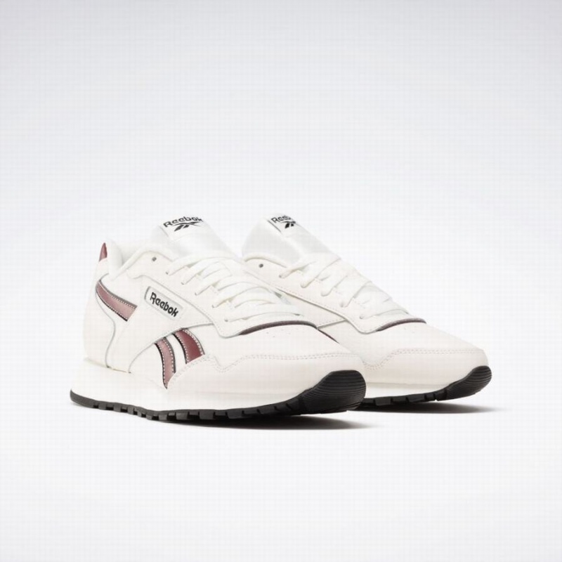 Reebok Glide Men's Lifestyle Shoes White Black Burgundy | WHR7630JP