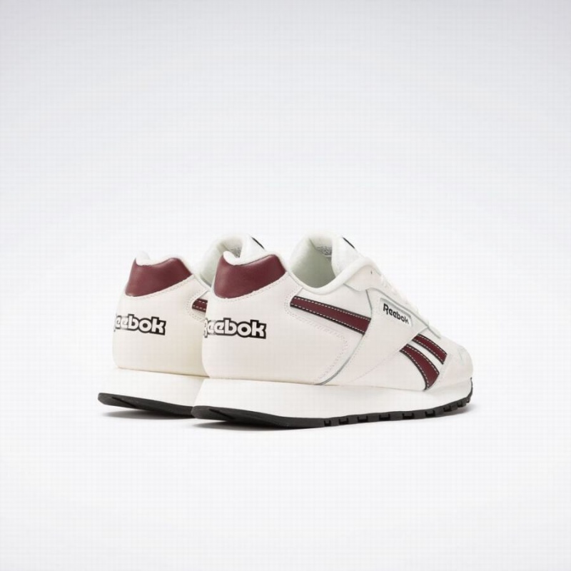 Reebok Glide Men's Lifestyle Shoes White Black Burgundy | WHR7630JP