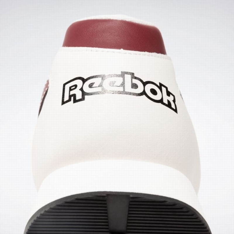 Reebok Glide Men's Lifestyle Shoes White Black Burgundy | WHR7630JP