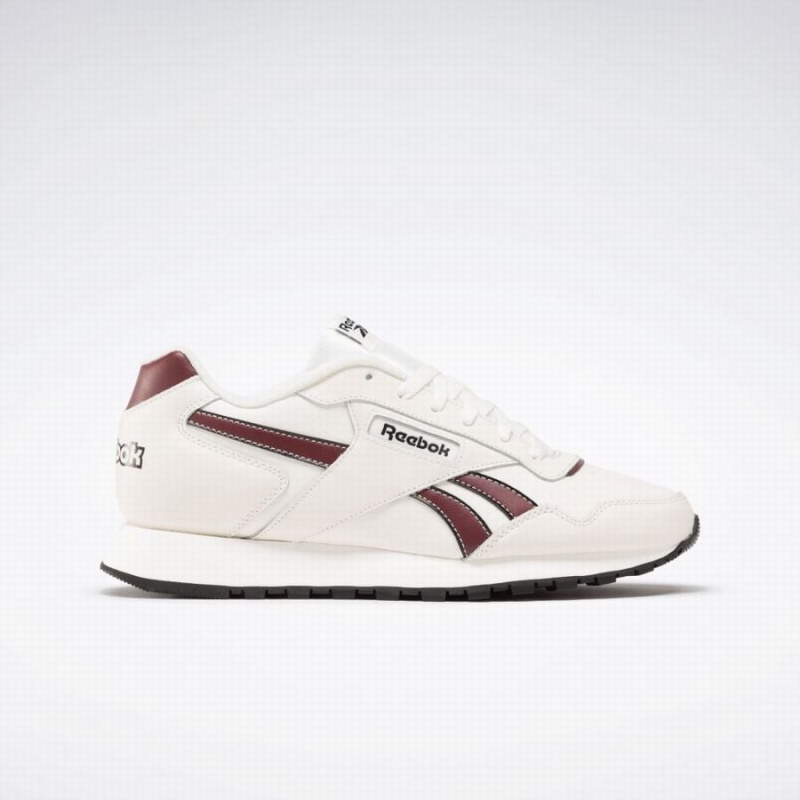 Reebok Glide Men\'s Lifestyle Shoes White Black Burgundy | WHR7630JP