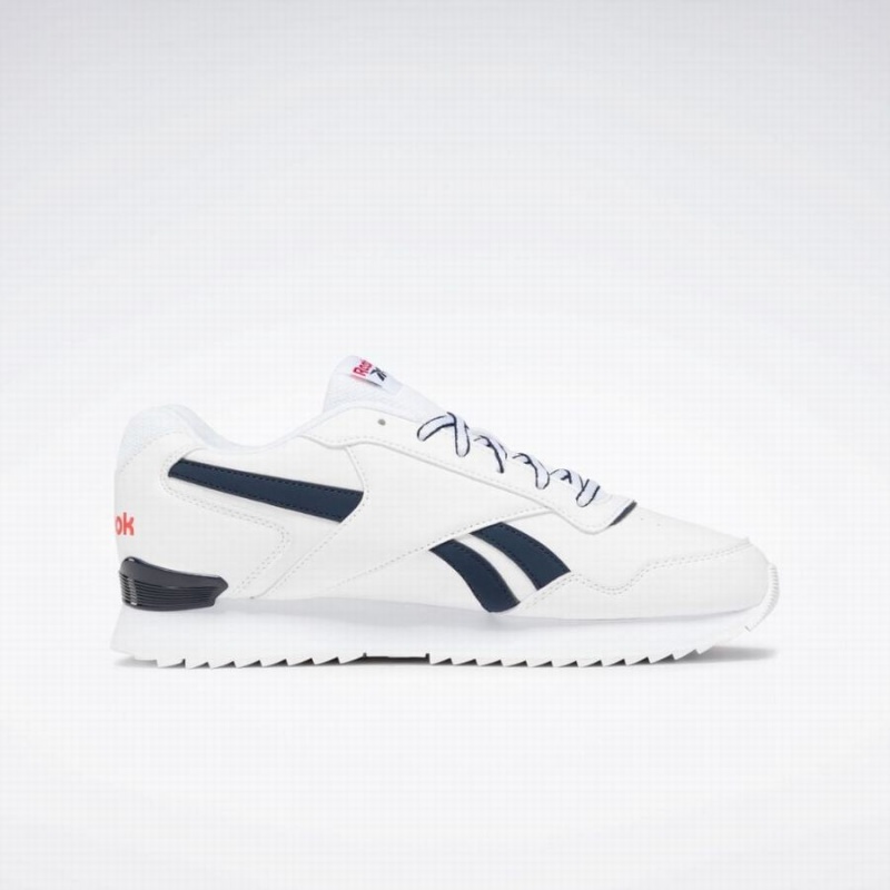 Reebok Glide Ripple Clip Men's Lifestyle Shoes White Navy Red | RKH6641IA