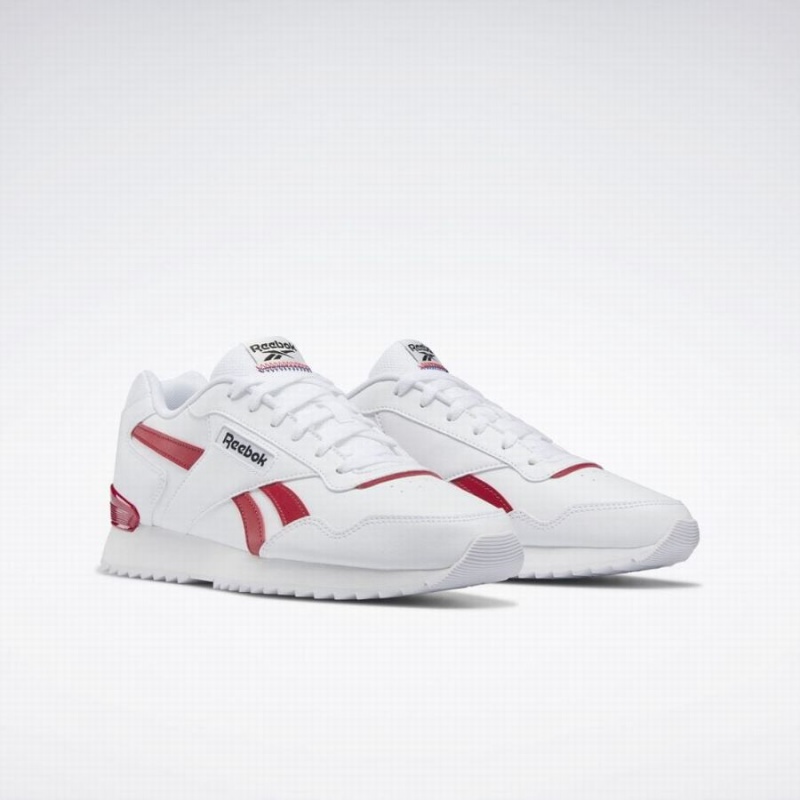 Reebok Glide Ripple Clip Men's Lifestyle Shoes White Red Black | SWP8141JN