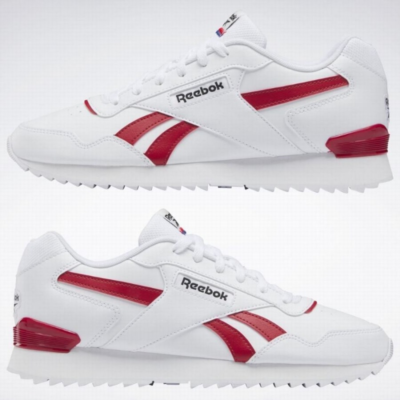 Reebok Glide Ripple Clip Men's Lifestyle Shoes White Red Black | SWP8141JN