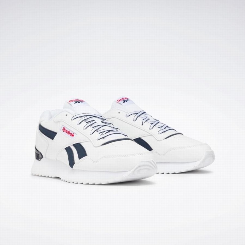 Reebok Glide Ripple Clip Women's Lifestyle Shoes White Navy Red | OQE6052GO