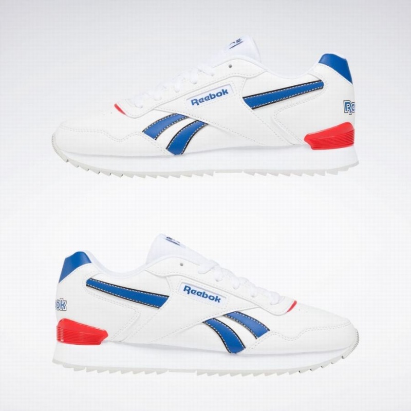 Reebok Glide Ripple Clip Women's Lifestyle Shoes White Blue Red | EAF9286LU