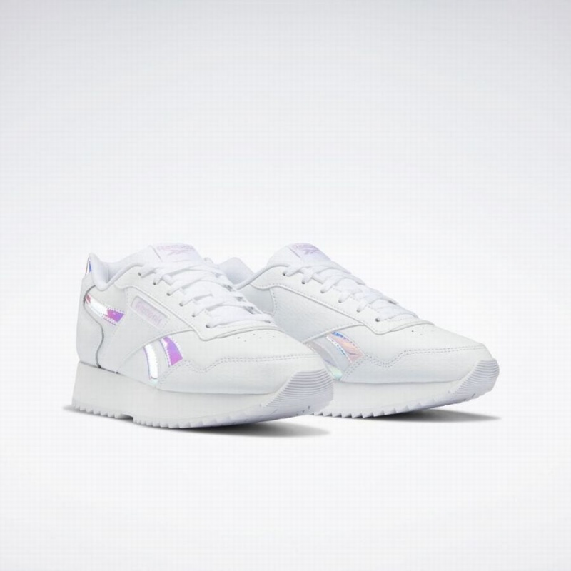 Reebok Glide Ripple Double Women's Lifestyle Shoes White Purple | DEA4381PW