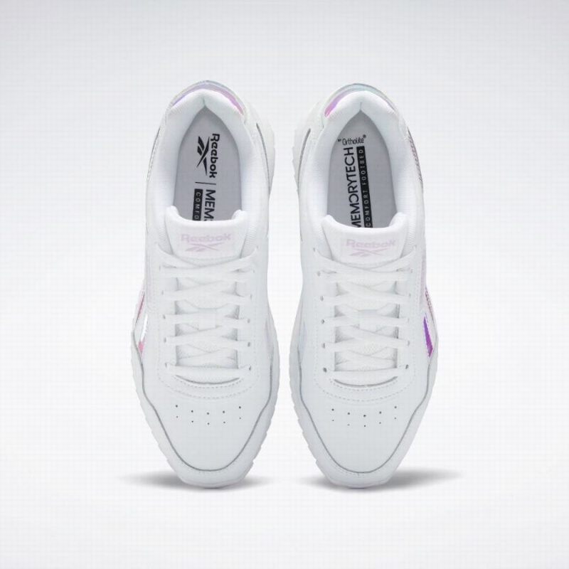 Reebok Glide Ripple Double Women's Lifestyle Shoes White Purple | DEA4381PW