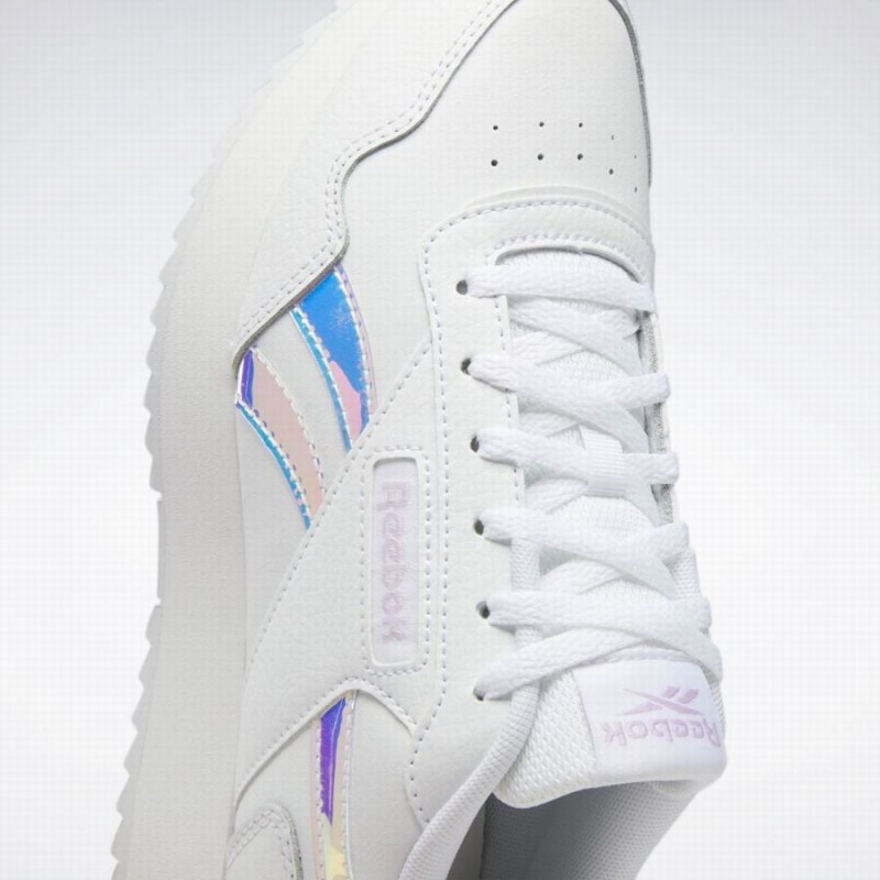 Reebok Glide Ripple Double Women's Lifestyle Shoes White Purple | DEA4381PW