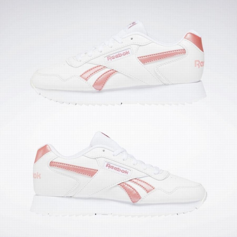 Reebok Glide Ripple Double Women's Lifestyle Shoes White Pink Gold | GUE8939UI