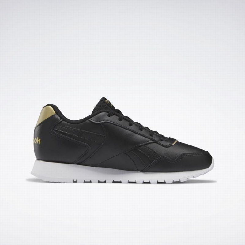 Reebok Glide Women's Lifestyle Shoes Black White Gold Metal | IHF9539WV