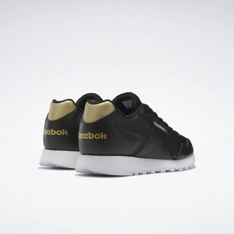 Reebok Glide Women's Lifestyle Shoes Black White Gold Metal | IHF9539WV