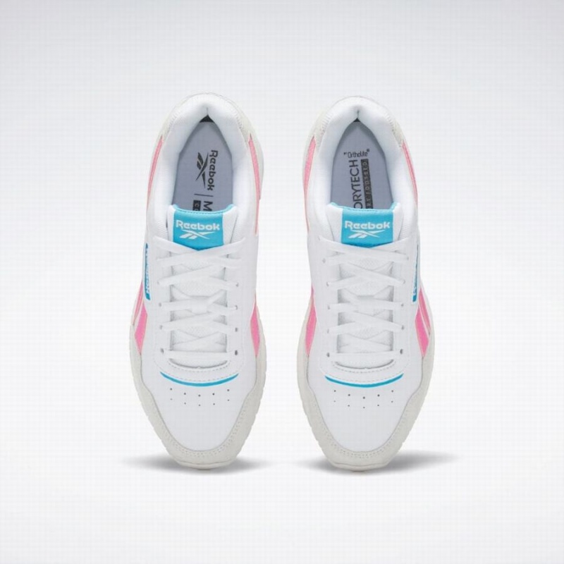 Reebok Glide Women's Lifestyle Shoes White Grey Light Turquoise | CIS1852VT