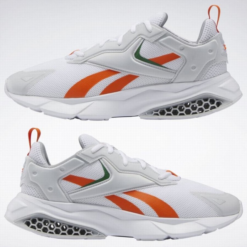 Reebok Hexalite Legacy Men's Lifestyle Shoes White Grey Orange | OZC2139IB