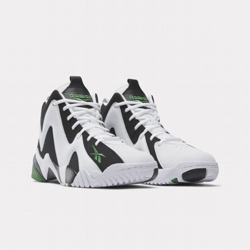 Reebok Hurrikaze Ii Men's Basketball Shoes White Black Green | VIO8787KU