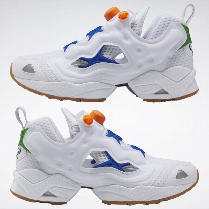 Reebok Instapump Fury 95 Men's Lifestyle Shoes White Blue Orange | HOQ8866PT