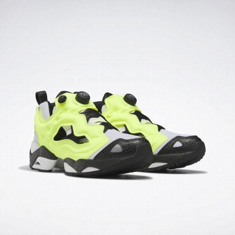 Reebok Instapump Fury 95 Men's Lifestyle Shoes White Yellow Black | RFW4573RV