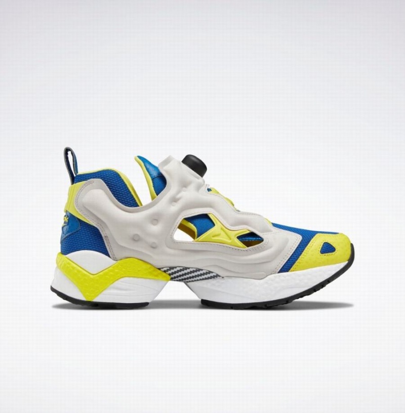 Reebok Instapump Fury 95 Men's Lifestyle Shoes Blue White Grey Light Yellow | RZN8890EI