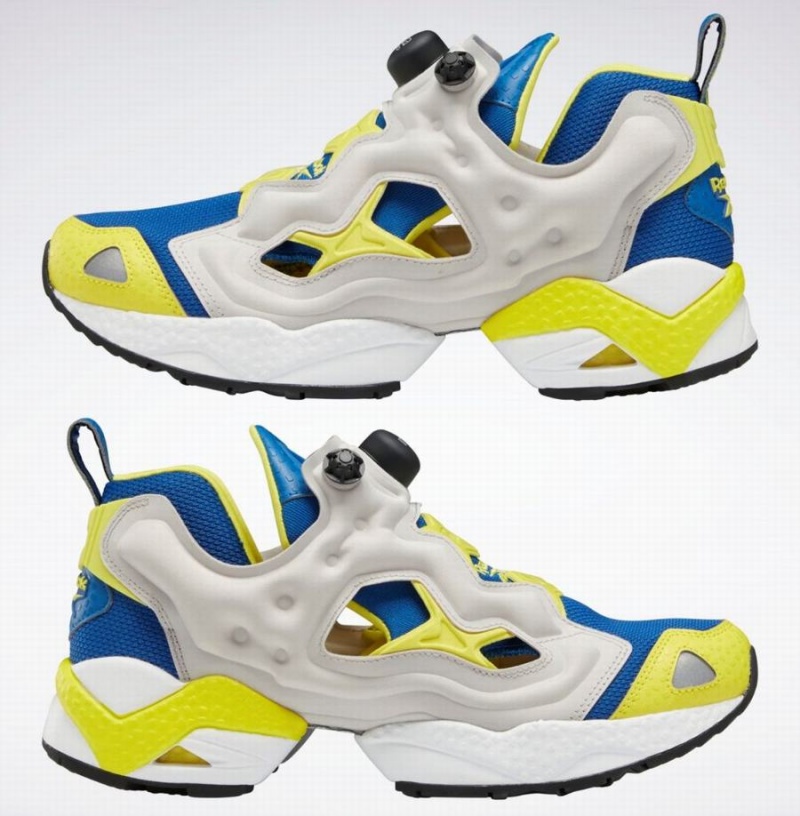 Reebok Instapump Fury 95 Men's Lifestyle Shoes Blue White Grey Light Yellow | RZN8890EI